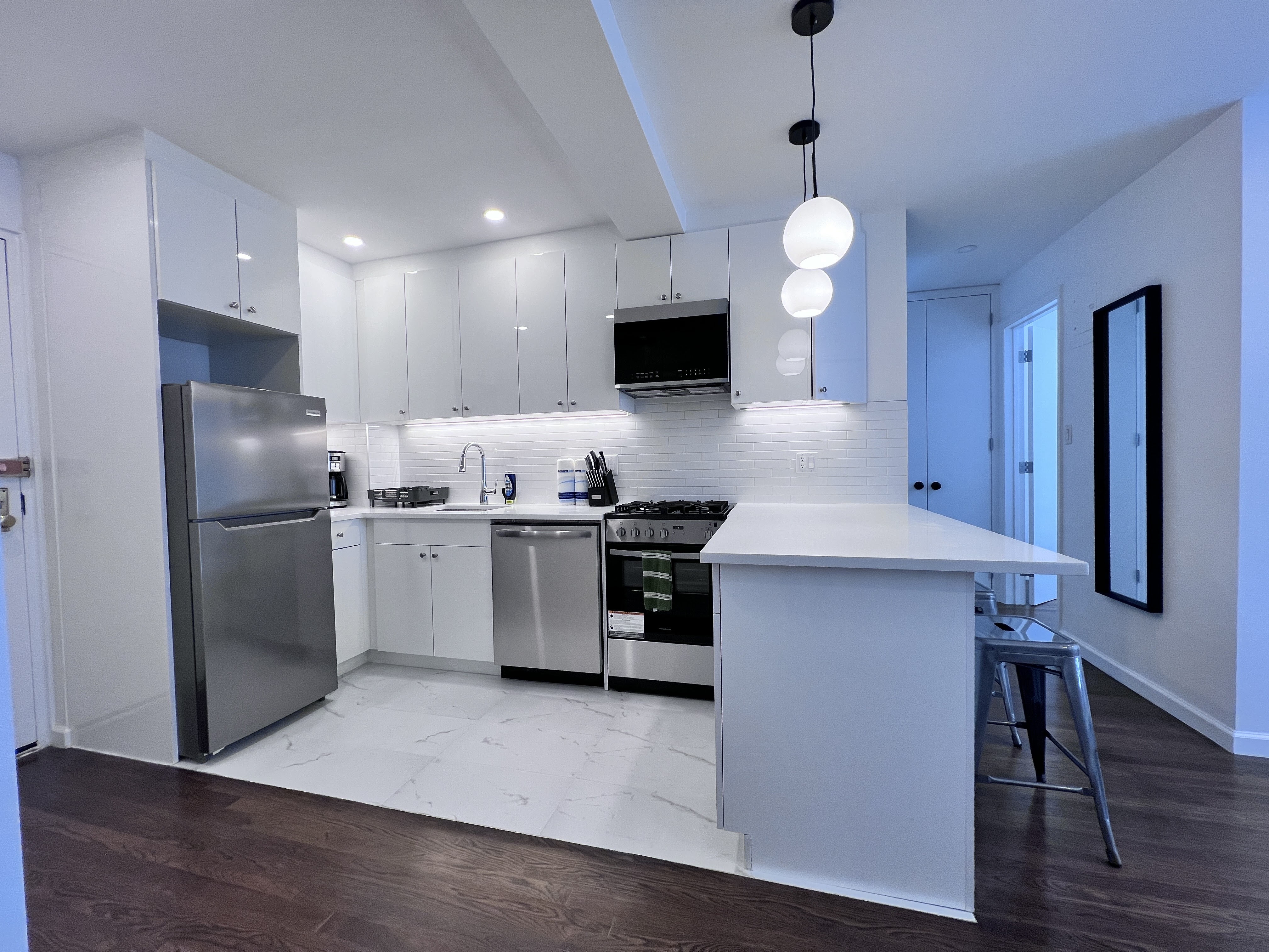 Kitchen with open concept design