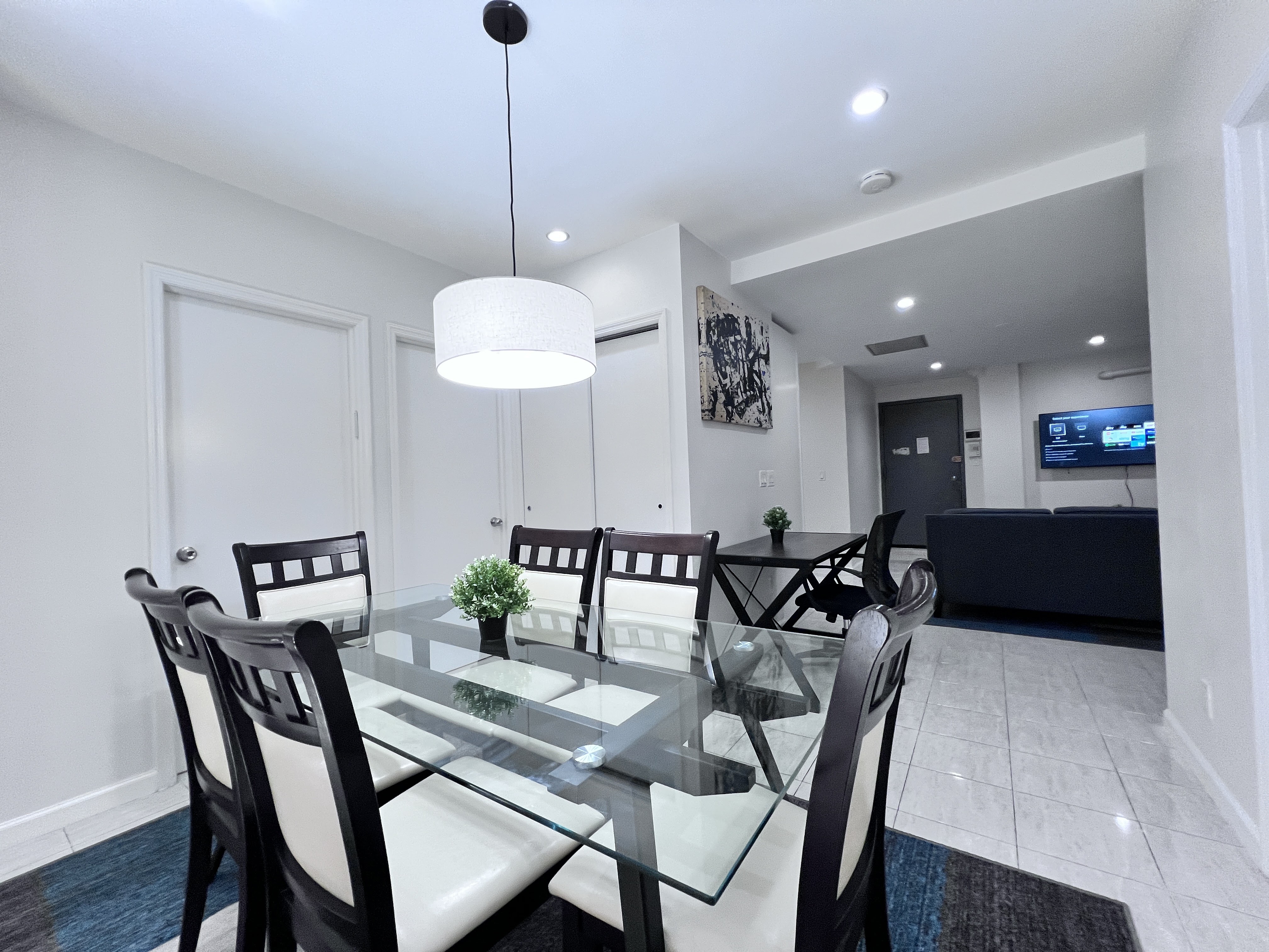 Modern bathroom with shower